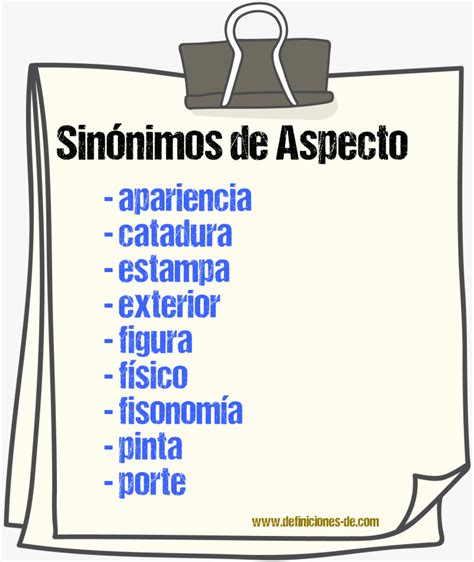 sinonimo de aspecto